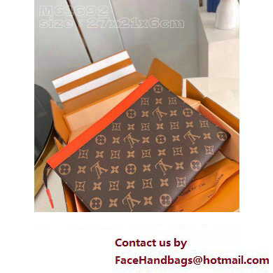 Louis Vuitton Monogram Canvas Pochette Voyage MM Bag M82855 Orange 2024