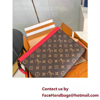 Louis Vuitton Monogram Canvas Pochette Voyage MM Bag M82857 Red 2024