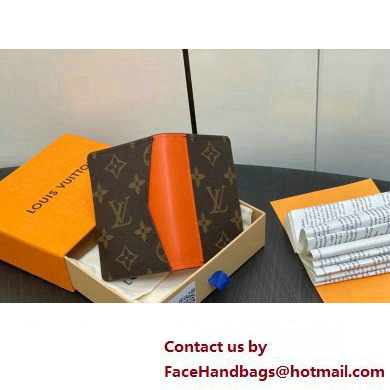 Louis Vuitton Monogram Canvas Pocket Organizer Wallet Orange 2024