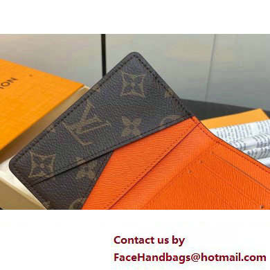 Louis Vuitton Monogram Canvas Pocket Organizer Wallet Orange 2024