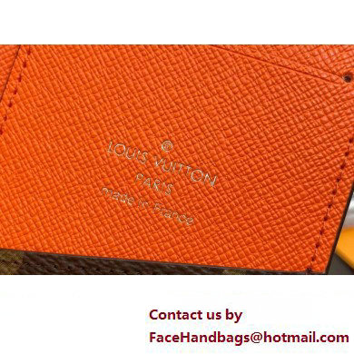 Louis Vuitton Monogram Canvas Pocket Organizer Wallet Orange 2024