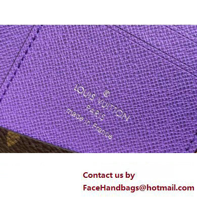 Louis Vuitton Monogram Canvas Pocket Organizer Wallet Purple 2024