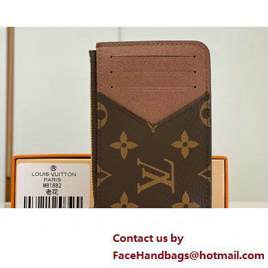 Louis Vuitton Monogram Canvas Romy Card Holder M81880 Armagnac Brown