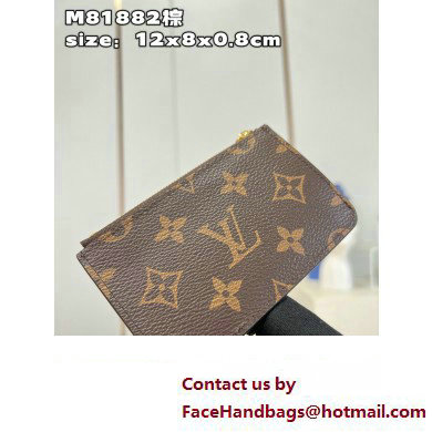 Louis Vuitton Monogram Canvas Romy Card Holder M81880 Armagnac Brown