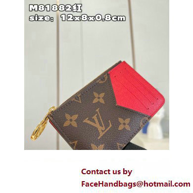 Louis Vuitton Monogram Canvas Romy Card Holder M81881 Red