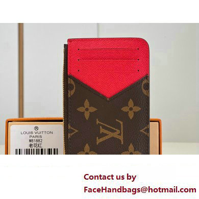 Louis Vuitton Monogram Canvas Romy Card Holder M81881 Red