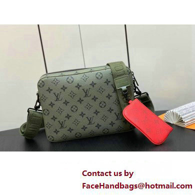 Louis Vuitton Monogram Canvas Trio Messenger Bag M23783 Khaki Green/Vermillion Red 2023