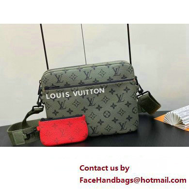 Louis Vuitton Monogram Canvas Trio Messenger Bag M23783 Khaki Green/Vermillion Red 2023