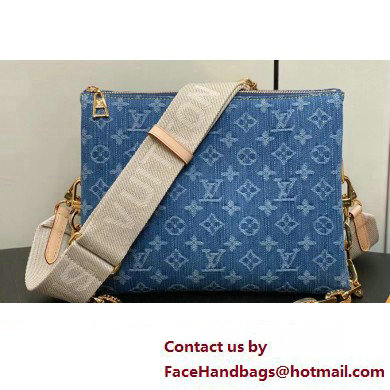 Louis Vuitton Monogram Denim Coussin PM Bag M24564 Blue New LV Remix 2024