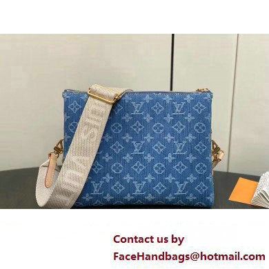 Louis Vuitton Monogram Denim Coussin PM Bag M24564 Blue New LV Remix 2024