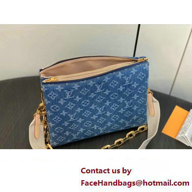 Louis Vuitton Monogram Denim Coussin PM Bag M24564 Blue New LV Remix 2024