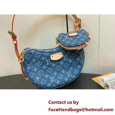 Louis Vuitton Monogram Denim Croissant MM Bag M46856 2024