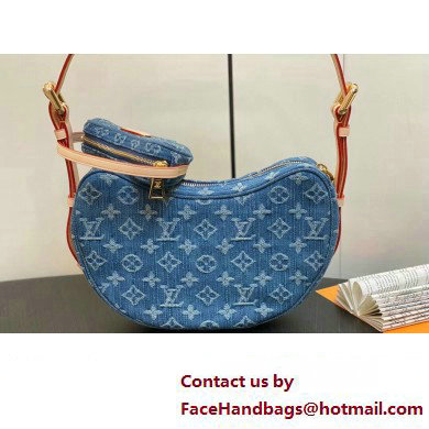 Louis Vuitton Monogram Denim Croissant MM Bag M46856 2024