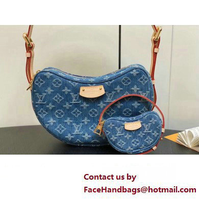 Louis Vuitton Monogram Denim Croissant MM Bag M46856 2024