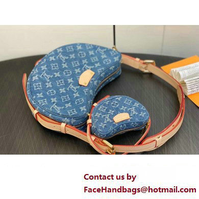 Louis Vuitton Monogram Denim Croissant MM Bag M46856 2024