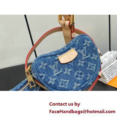 Louis Vuitton Monogram Denim Croissant MM Bag M46856 2024