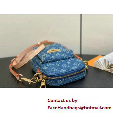 Louis Vuitton Monogram Denim Fairfax Pochette Bag M82948 Blue New LV Remix 2024