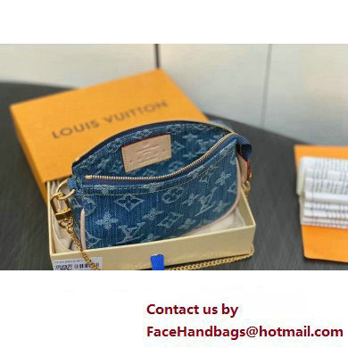 Louis Vuitton Monogram Denim Mini Pochette Accessoires M82960 Blue 2024