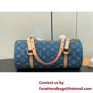 Louis Vuitton Monogram Denim Papillon Bag M46830 Blue New LV Remix 2024