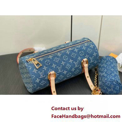 Louis Vuitton Monogram Denim Papillon Bag M46830 Blue New LV Remix 2024