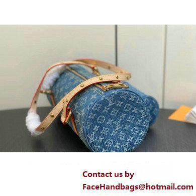 Louis Vuitton Monogram Denim Papillon Bag M46830 Blue New LV Remix 2024