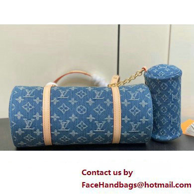 Louis Vuitton Monogram Denim Papillon Bag M46830 Blue New LV Remix 2024