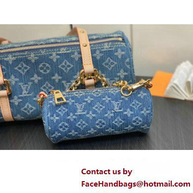 Louis Vuitton Monogram Denim Papillon Bag M46830 Blue New LV Remix 2024