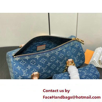 Louis Vuitton Monogram Denim Papillon Bag M46830 Blue New LV Remix 2024