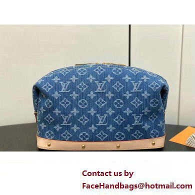 Louis Vuitton Monogram Denim Pochette Cosmetique GM Bag M24317 Blue New LV Remix 2024 - Click Image to Close