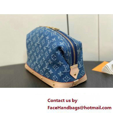 Louis Vuitton Monogram Denim Pochette Cosmetique GM Bag M24317 Blue New LV Remix 2024