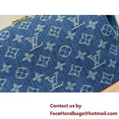 Louis Vuitton Monogram Denim Pochette Cosmetique GM Bag M24317 Blue New LV Remix 2024