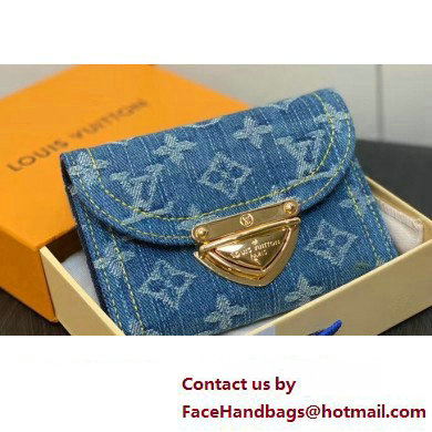 Louis Vuitton Monogram Denim Victorine Wallet M82959 Blue 2024 - Click Image to Close