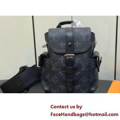 Louis Vuitton Monogram Eclipse Canvas Nano Christopher Bag M82769 2023 - Click Image to Close