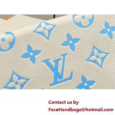 Louis Vuitton Monogram Empreinte Felicie Pochette Bag M83025 White/Blue 2024