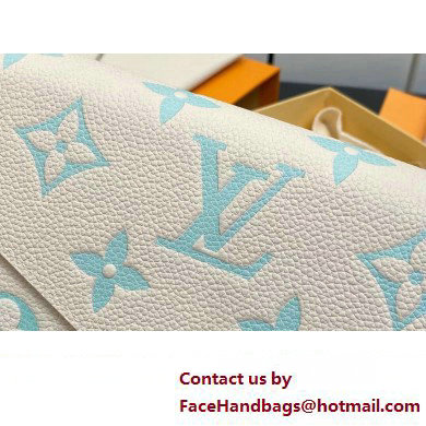 Louis Vuitton Monogram Empreinte Felicie Pochette Bag M83025 White/Green 2024