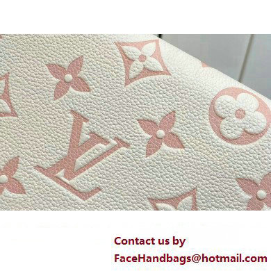 Louis Vuitton Monogram Empreinte Felicie Pochette Bag M83025 White/Pink 2024