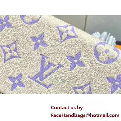 Louis Vuitton Monogram Empreinte Felicie Pochette Bag M83025 White/Purple 2024