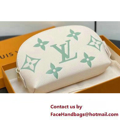 Louis Vuitton Monogram Empreinte Leather Cosmetic Pouch Bag M24378 Green