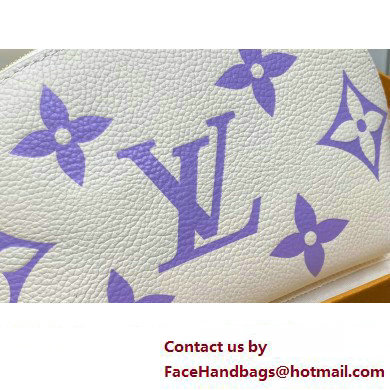 Louis Vuitton Monogram Empreinte Leather Cosmetic Pouch Bag M24378 Purple