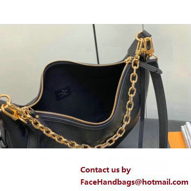 Louis Vuitton Monogram Empreinte Leather Loop Hobo Bag M46725 Black 2023