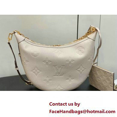 Louis Vuitton Monogram Empreinte Leather Loop Hobo Bag M46739 Cream 2023