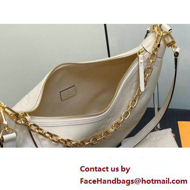 Louis Vuitton Monogram Empreinte Leather Loop Hobo Bag M46739 Cream 2023