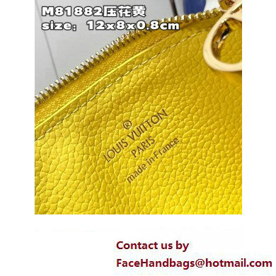 Louis Vuitton Monogram Empreinte Leather Romy Card Holder M82044 Yellow