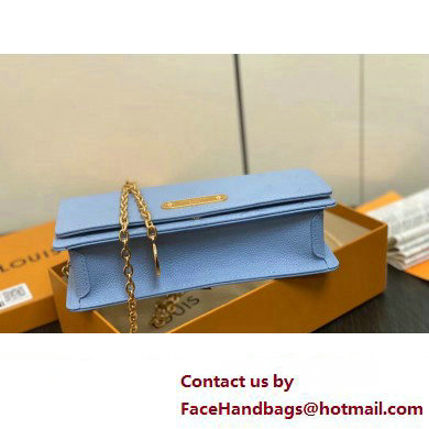 Louis Vuitton Monogram Empreinte Leather Wallet On Chain Lily Bag M83233 Blue Hour 2024