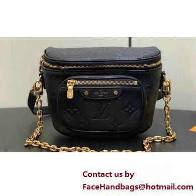 Louis Vuitton Monogram Empreinte Mini Bumbag M46917 Black 2024