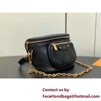 Louis Vuitton Monogram Empreinte Mini Bumbag M46917 Black 2024