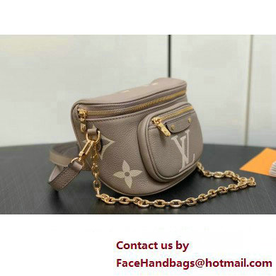 Louis Vuitton Monogram Empreinte Mini Bumbag M83219 Tourterelle Beige / Cream 2024