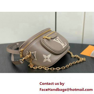 Louis Vuitton Monogram Empreinte Mini Bumbag M83219 Tourterelle Beige / Cream 2024