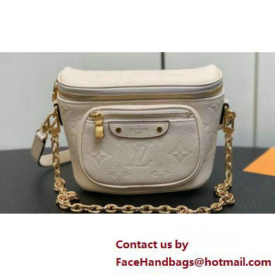 Louis Vuitton Monogram Empreinte Mini Bumbag M83275 Cream 2024