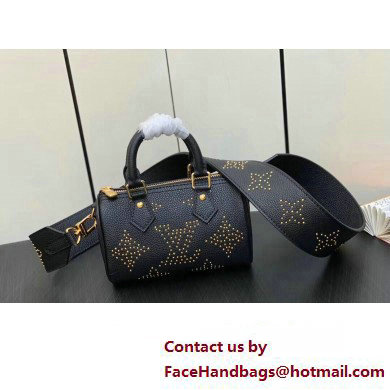 Louis Vuitton Monogram Empreinte Nano Speedy Bag M46745 Studs Black 2023